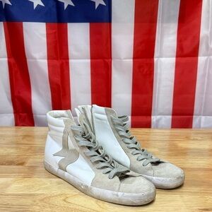 Sam Edelman Cream High-Top Sneakers